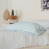 Sky Blue Silk Pillowcase