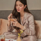 Smooth Champagne Large Silk Scrunchie