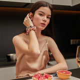 Rose Gold Silk Scrunchie