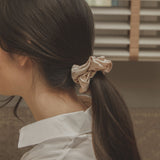 Smooth Champagne Large Silk Scrunchie