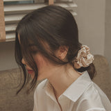 Smooth Champagne Large Silk Scrunchie