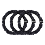 Dusky Black Skinny Silk Scrunchie - BURR