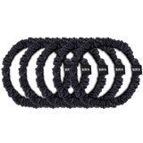 Dusky Black Skinny Silk Scrunchies