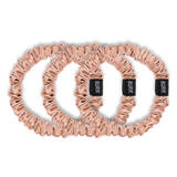 Rose Gold Skinny Silk Scrunchies