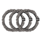 Shimmer Charcoal Skinny Silk Scrunchies