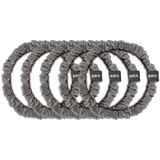 Shimmer Charcoal Skinny Silk Scrunchies