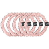 Soft Pink Skinny Silk Scrunchies