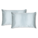 Sky Blue Silk Pillowcase (2-Piece Set) - BURR
