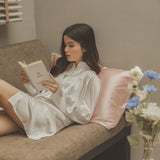 Soft Pink Silk Pillowcase