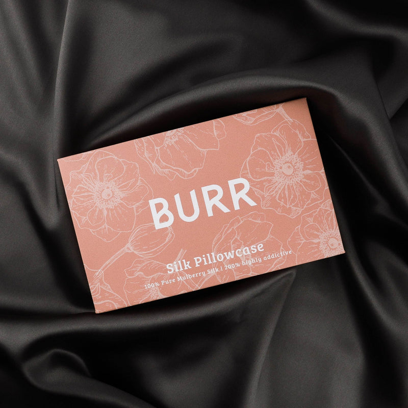 Shimmer Charcoal Silk Pillowcase - BURR