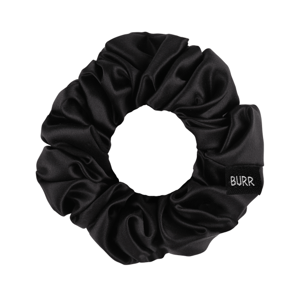 Dusky Black Large Silk Scrunchie