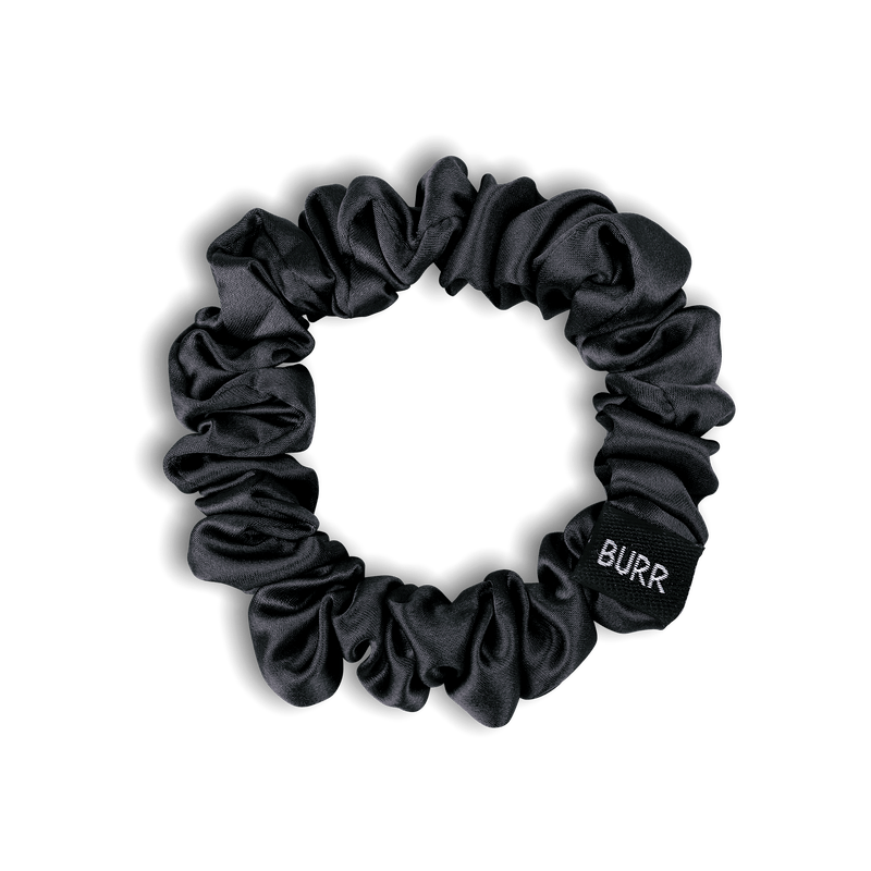 Dusky Black Silk Scrunchie