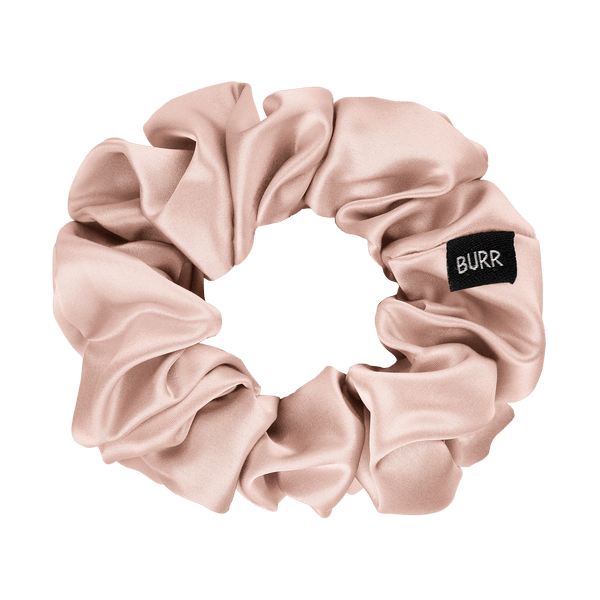 Dusty Rose Large Silk Scrunchie
