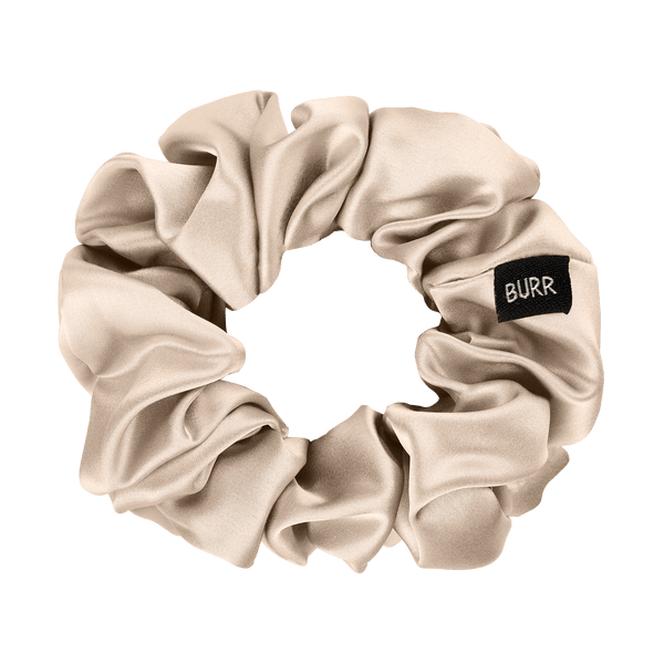 Smooth Champagne Large Silk Scrunchie