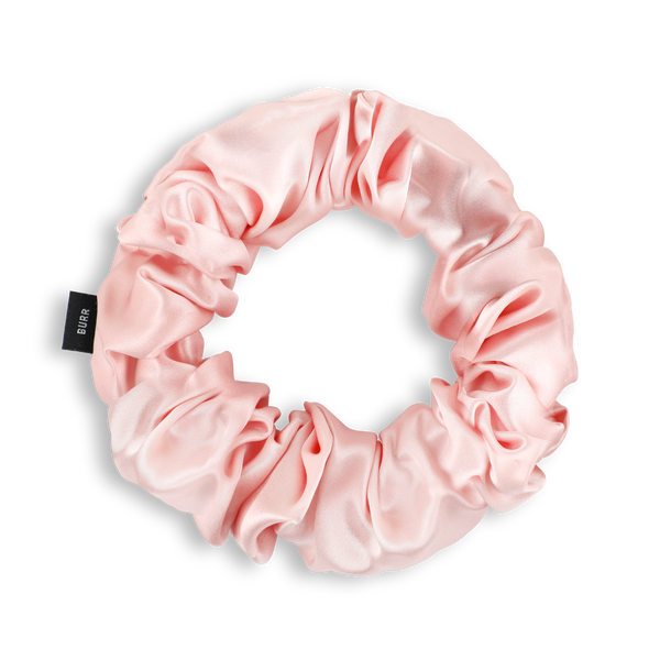 Soft Pink Large Silk Scrunchie - BURR