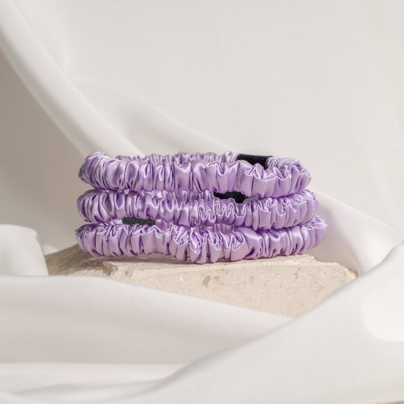 Lavender Dream Skinny Silk Scrunchies