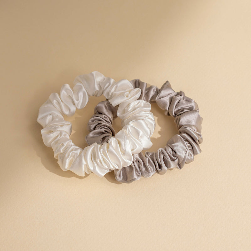 Pearl Ivory Silk Scrunchie